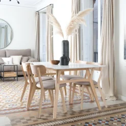Banak Mesas De Comedor Y Salón^Aries Blanco/Blanco Decape