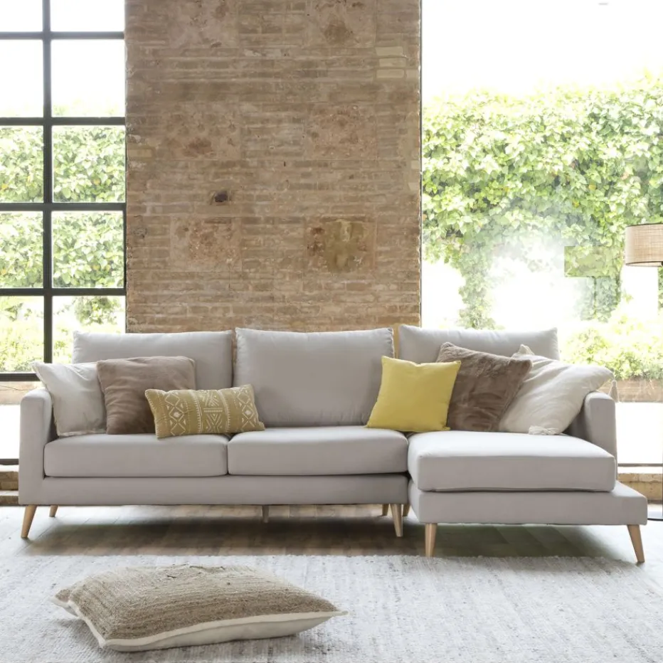 Banak Sofás Con Chaise Longue^Boss Beige