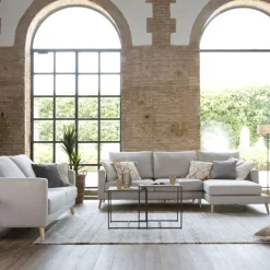 Banak Sofás Con Chaise Longue^Boss Beige