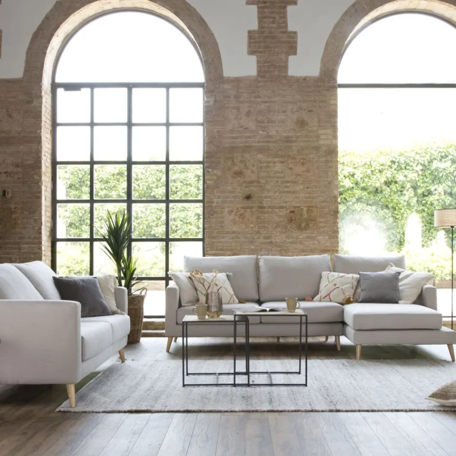 Banak Sofás Con Chaise Longue^Boss Beige