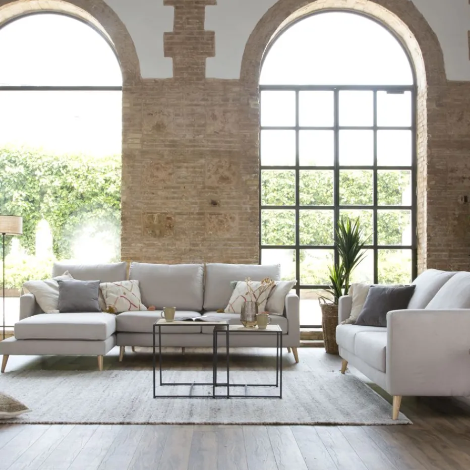 Banak Sofás Con Chaise Longue^Boss Beige