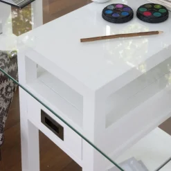 Banak Mesas De Escritorio Y Estudio^Damet Blanco