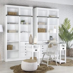 Banak Mesas De Escritorio Y Estudio^Damet Blanco