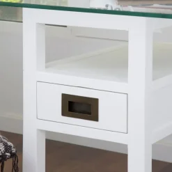 Banak Mesas De Escritorio Y Estudio^Damet Blanco