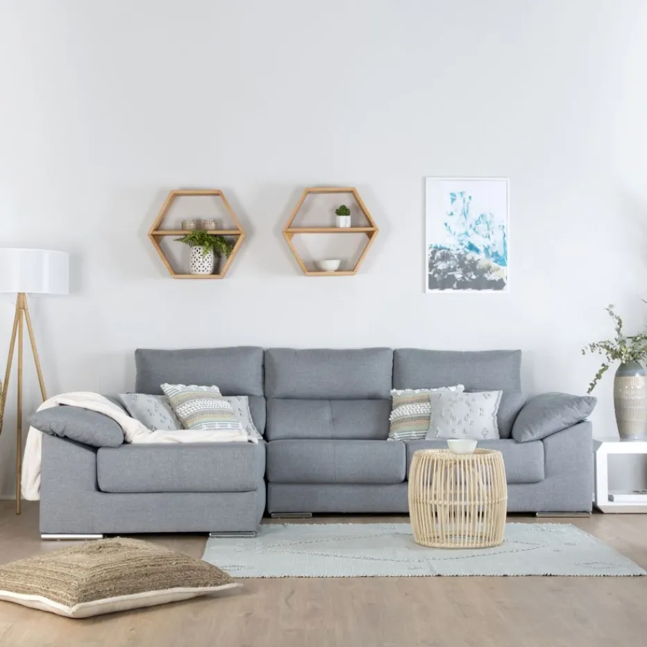 Banak Sofás Con Chaise Longue^Delfos Color Tejido Personalizable