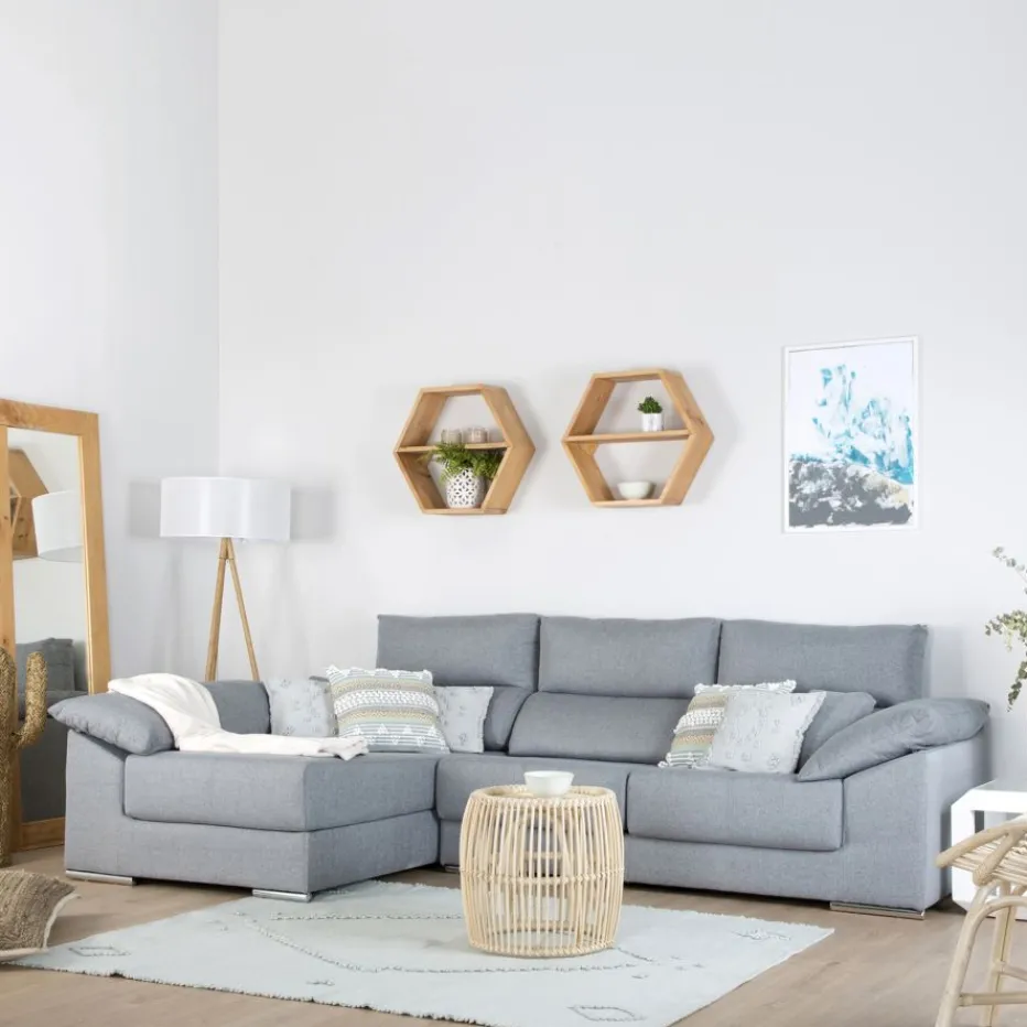 Banak Sofás Con Chaise Longue^Delfos Color Tejido Personalizable