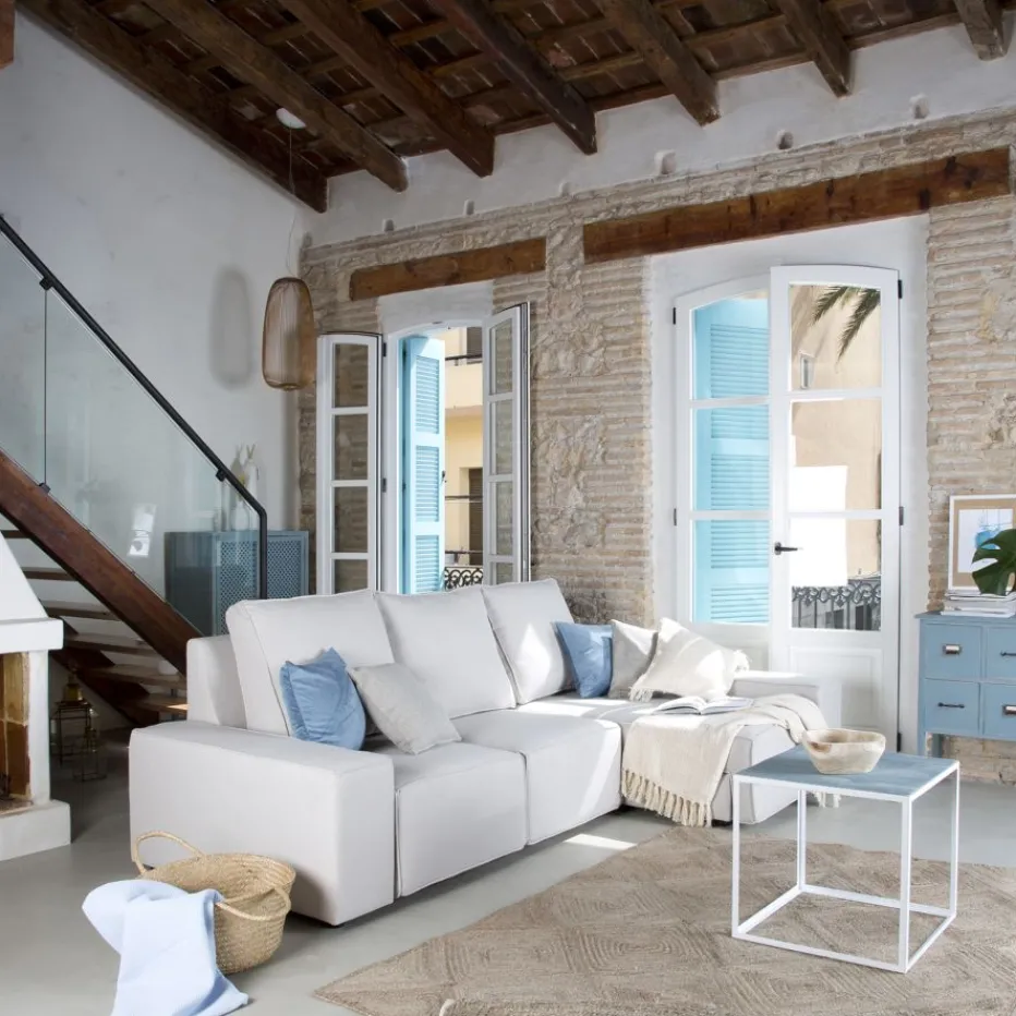 Banak Sofás Con Chaise Longue^Delta Color Tejido Personalizable