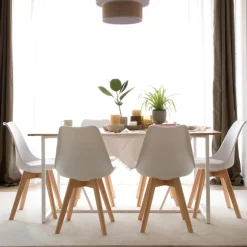 Banak Mesas De Comedor Y Salón^Foster Roble Light/Lacado Blanco