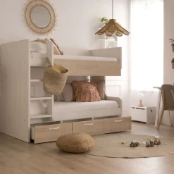 Banak Camas Nido Y Literas^Hansel Color Madera Personalizable