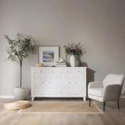 Banak Aparadores Y Vitrinas^Indira Blanco Brushed