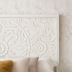 Banak Cabeceros De Madera^Indira Blanco Brushed