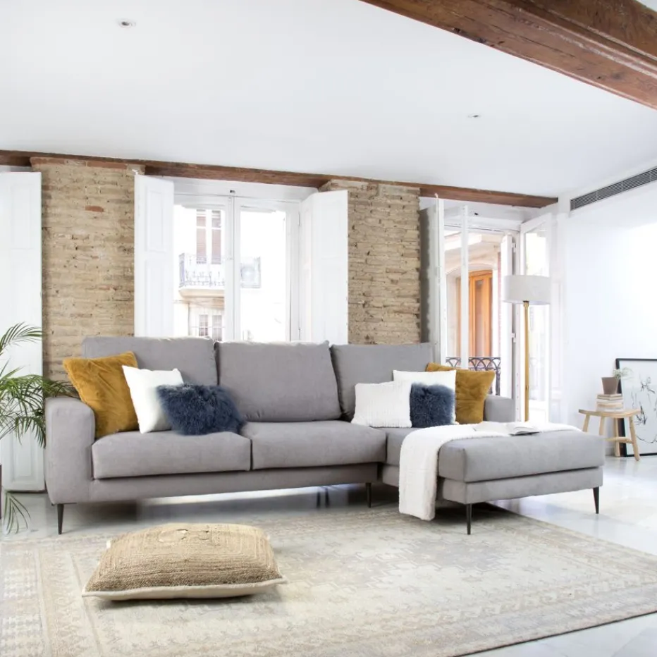 Banak Sofás Con Chaise Longue^Jagger Gris