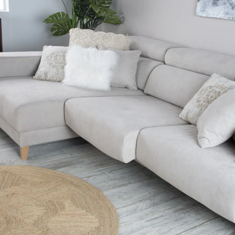 Banak Sofás Con Chaise Longue^Kingo Color Tejido Personalizable