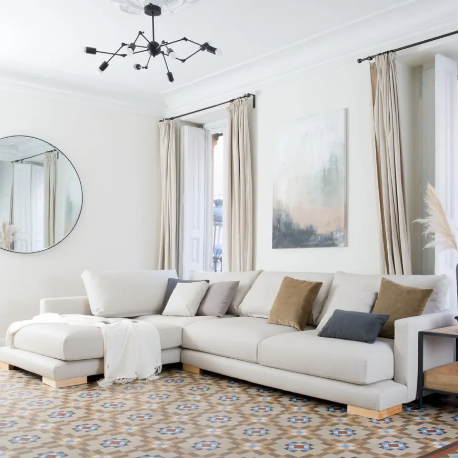 Banak Sofás Con Chaise Longue^Luxor Color Tejido Personalizable