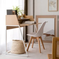 Banak Mesas De Escritorio Y Estudio^Matisse Roble Light/Lacado Blanco