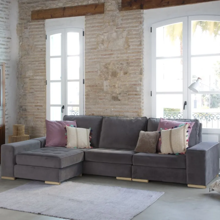 Banak Sofás Con Chaise Longue^Moa Color Tejido Personalizable