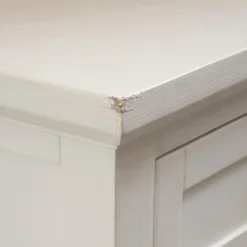 Banak Cabeceros De Madera^Niza Blanco Pincelado
