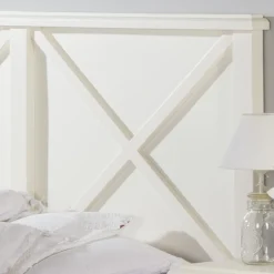 Banak Cabeceros De Madera^Niza Blanco Pincelado