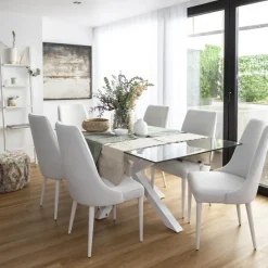 Banak Mesas De Comedor Y Salón^Nurma Blanco Marfil