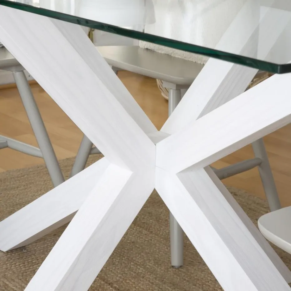 Banak Mesas De Comedor Y Salón^Nurma Blanco Marfil
