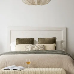 Banak Cabeceros De Madera^Oblak Blanco Shabby