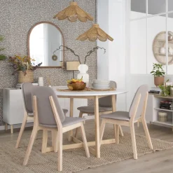 Banak Mesas De Comedor Y Salón^Orion Blanco/Blanco Decape