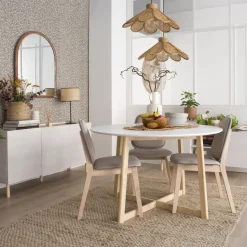 Banak Mesas De Comedor Y Salón^Orion Blanco/Blanco Decape