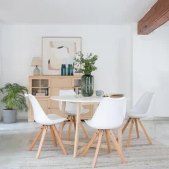 Banak Mesas De Comedor Y Salón^Orion Blanco/Blanco Decape