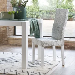 Banak Sillas Blancas^Round Blanco Envejecido