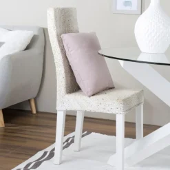Banak Sillas Blancas^Round Blanco Envejecido