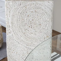 Banak Sillas Blancas^Round Blanco Envejecido