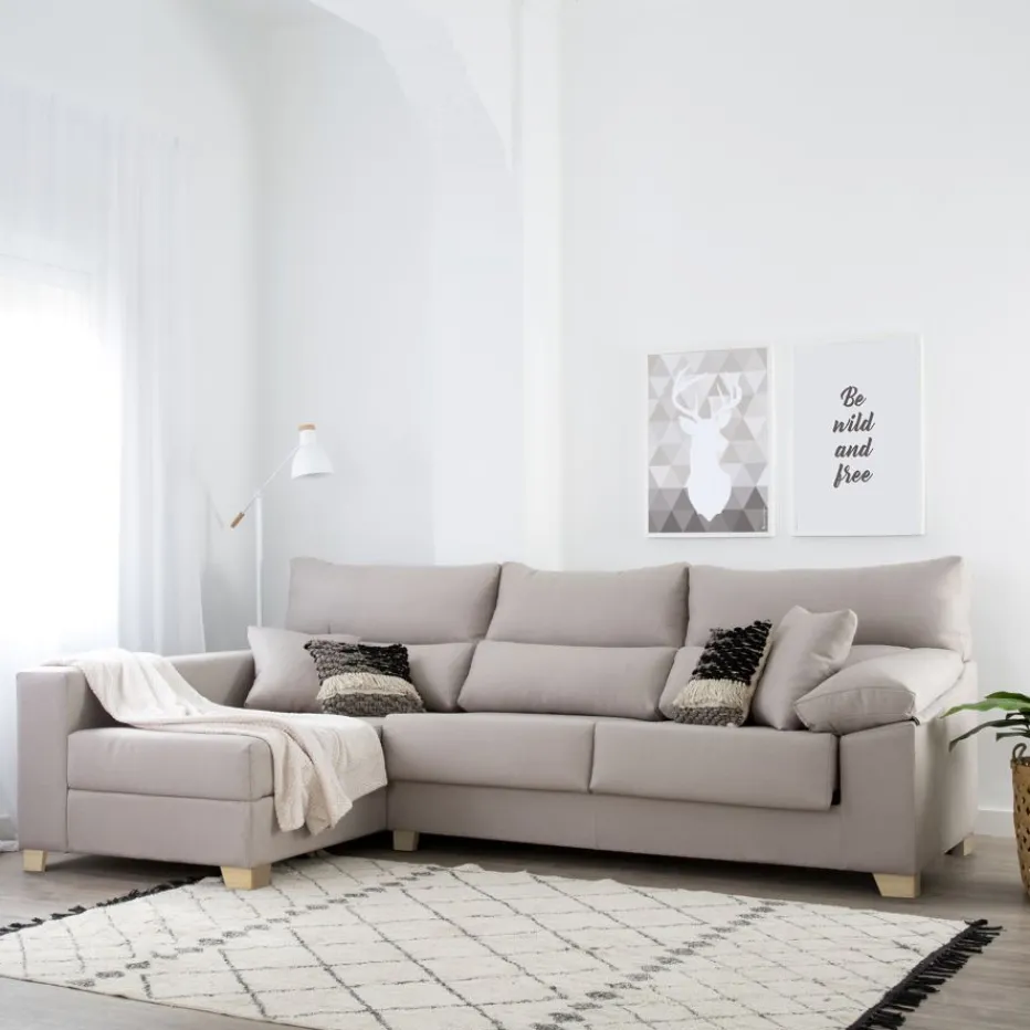 Banak Sofás Con Chaise Longue^Shambala Color Tejido Personalizable
