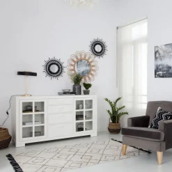 Banak Aparadores Y Vitrinas^Tribeca Blanco Pincelado