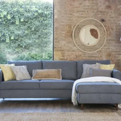 Banak Sofás Con Chaise Longue^Vinson Gris