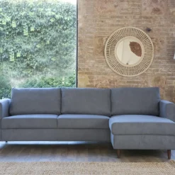 Banak Sofás Con Chaise Longue^Vinson Gris