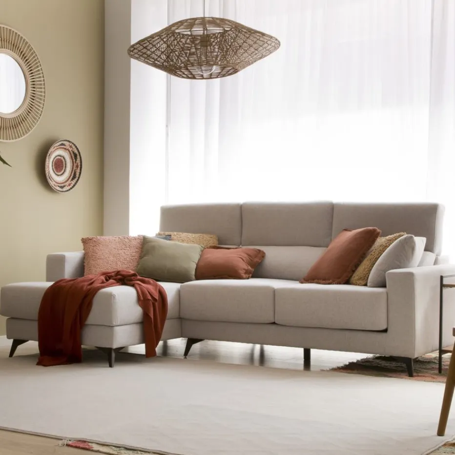 Banak Sofás Con Chaise Longue^Yoko Color Tejido Personalizable