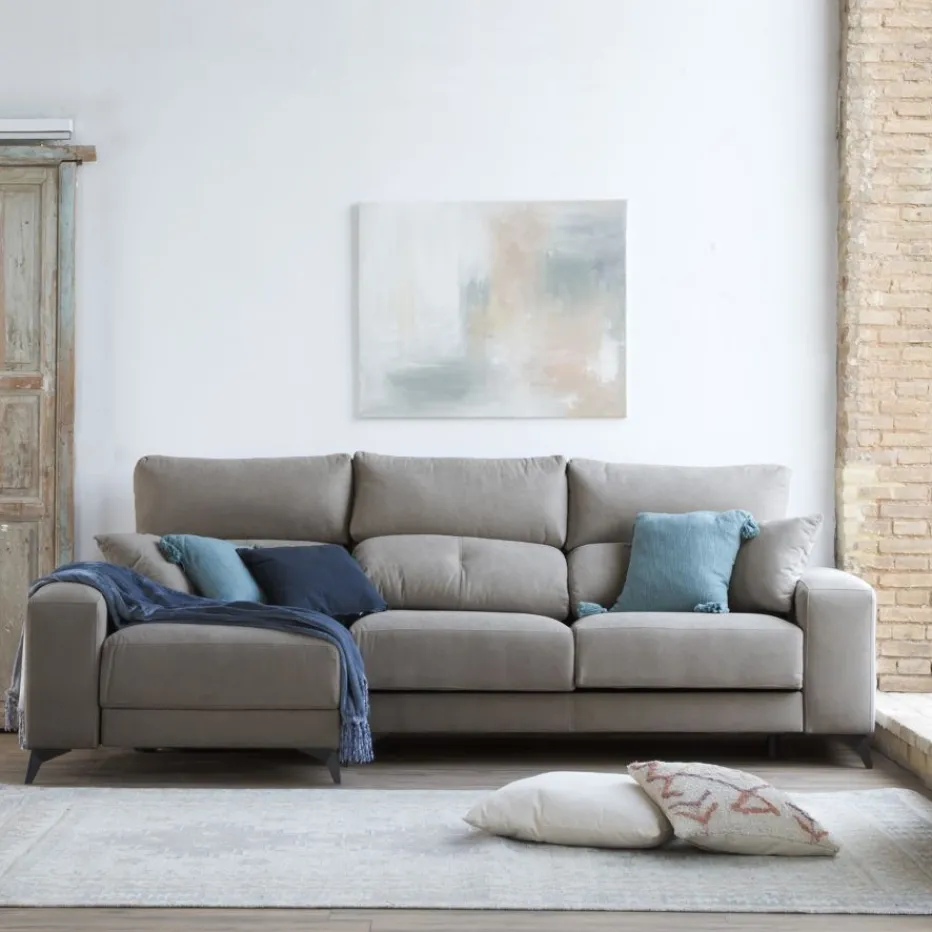 Banak Sofás Con Chaise Longue^Zent Beige