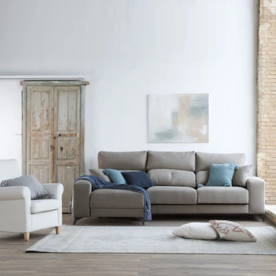 Banak Sofás Con Chaise Longue^Zent Beige