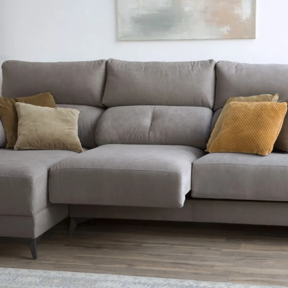 Banak Sofás Con Chaise Longue^Zent Beige